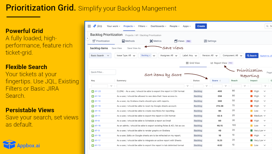 Media Keutamaan Backlog untuk JIRA (PRO) - Mengutamakan backlog projek anda seperti pro 2