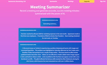 AI Meeting Summarizer gallery image