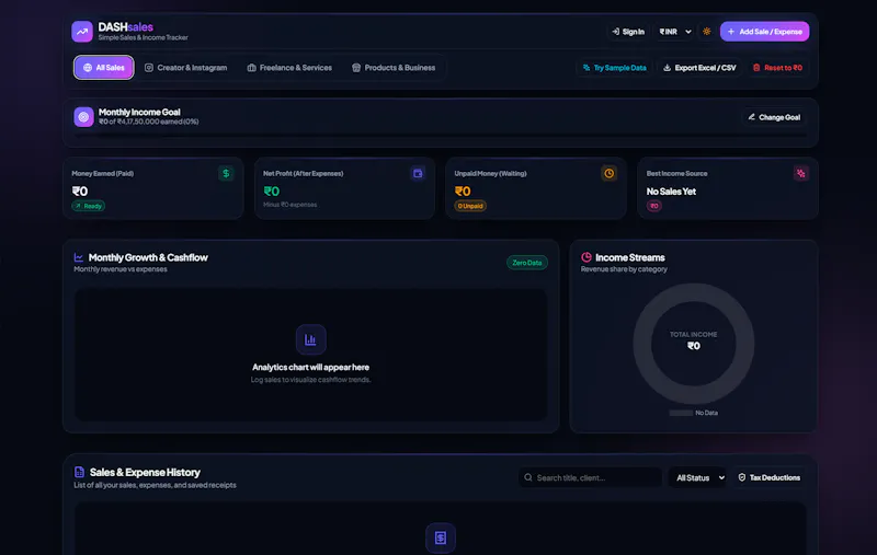 DASHsales screenshot 2