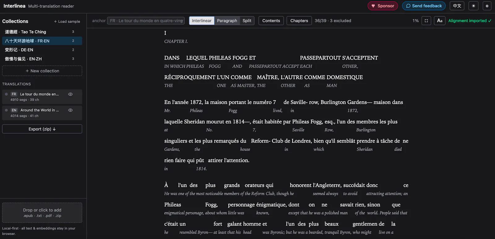 Interlinea screenshot 2