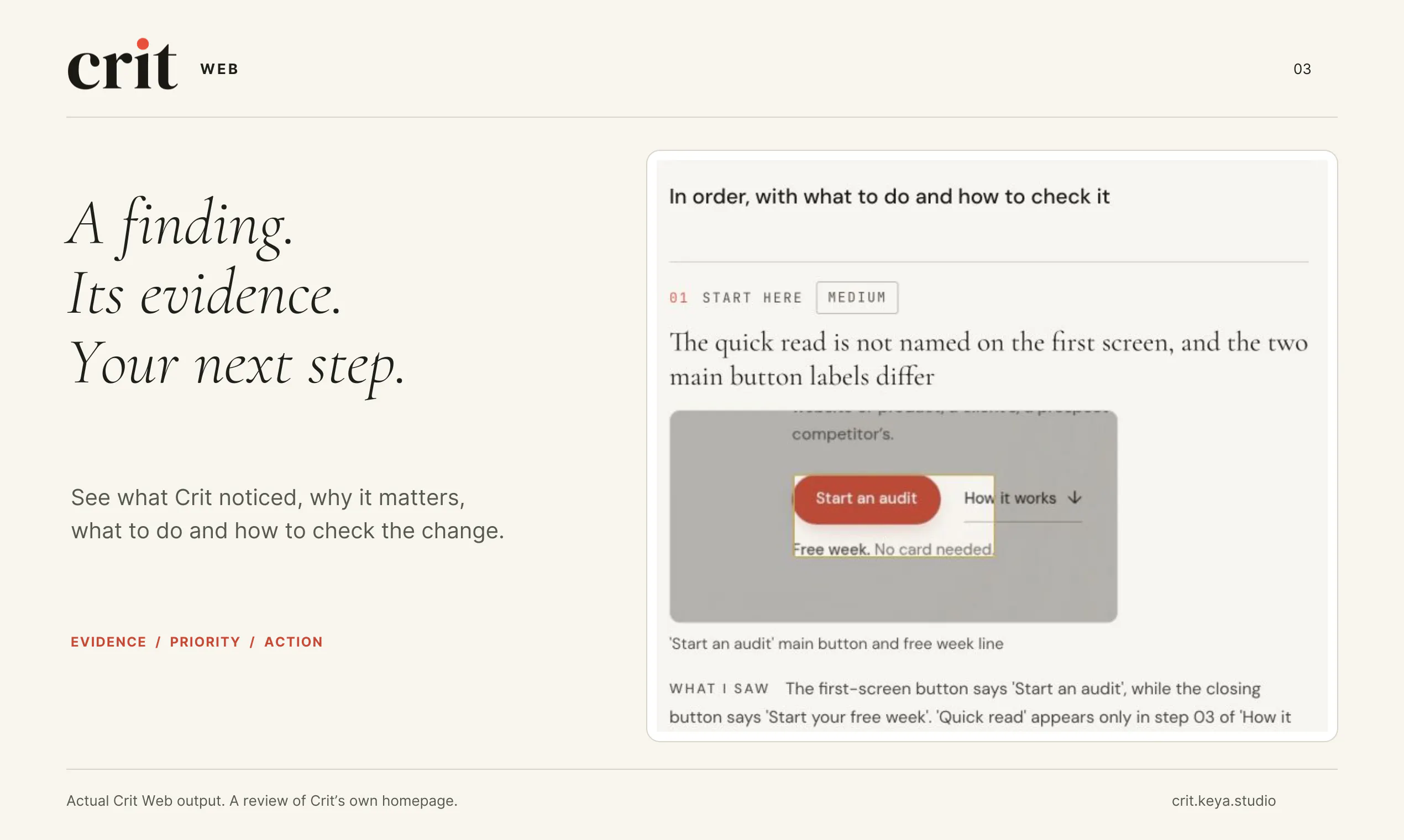 Crit Web gallery image