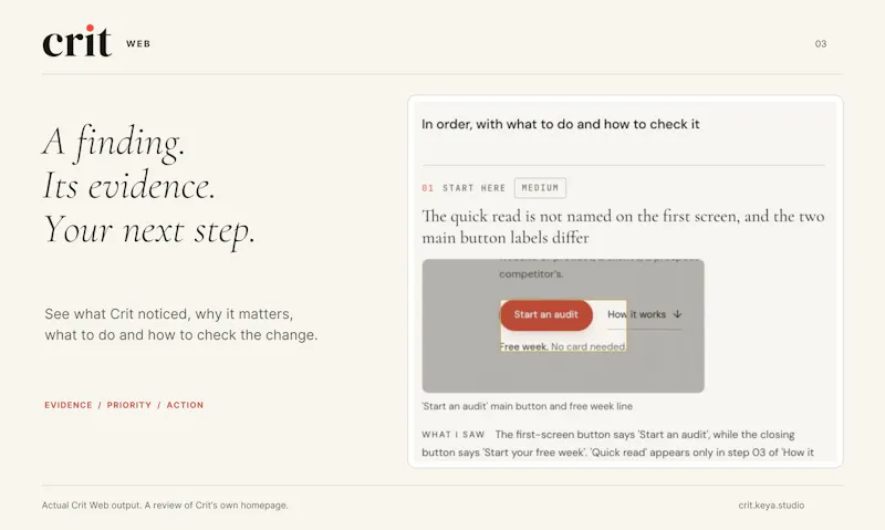 Crit Web screenshot 3