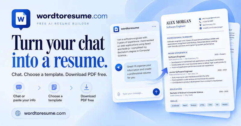 Turn Chat Into a Resume Free screenshot 1