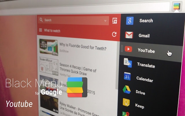 Black Menu for Google™ gallery image
