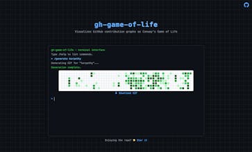 GitHub Game of Life gallery image