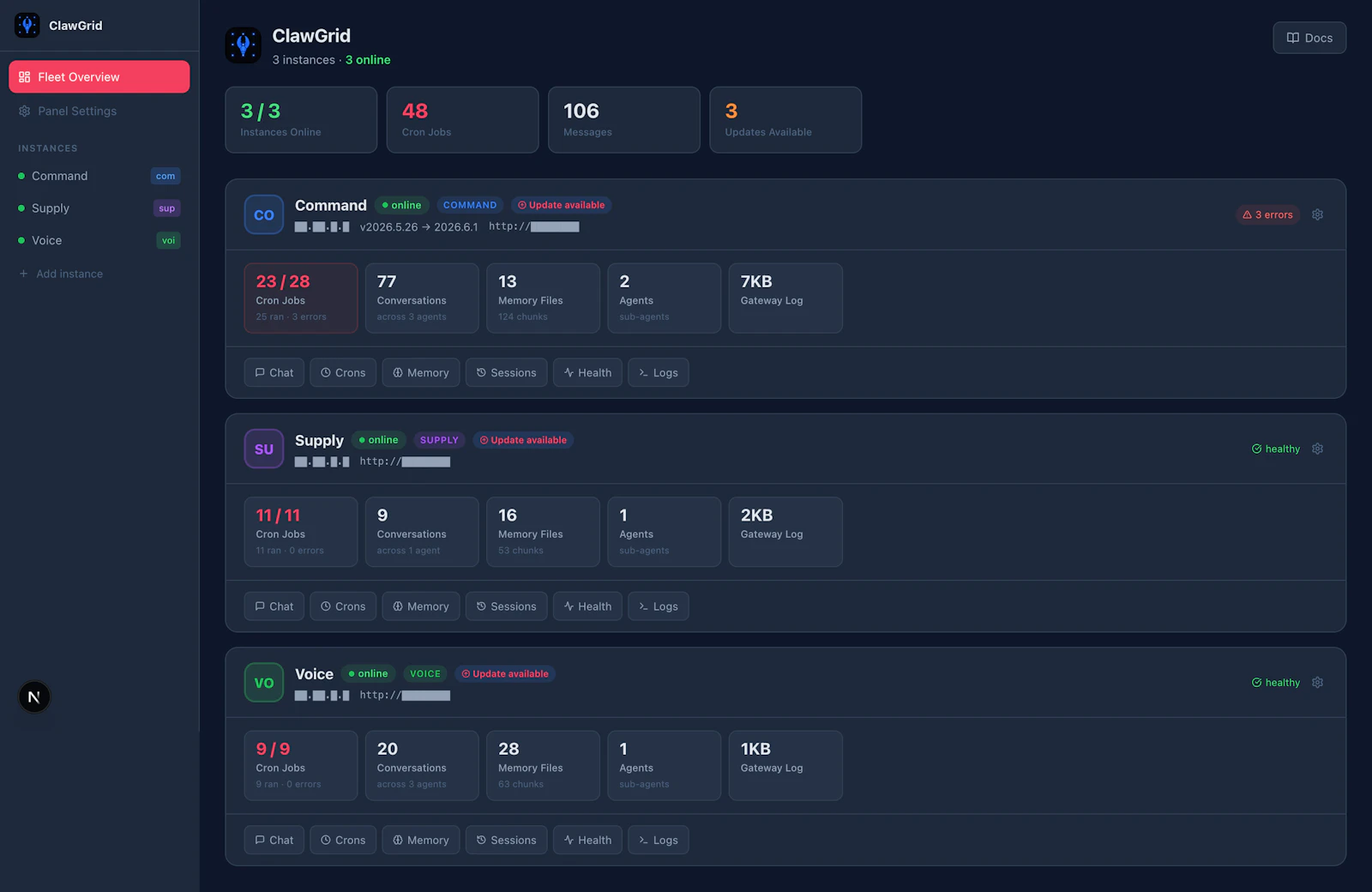 ClawGrid screenshot 2