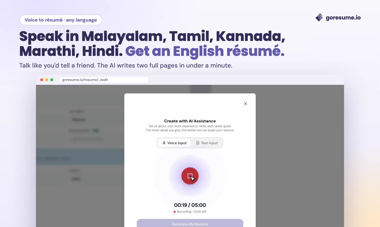 GoResume gallery image