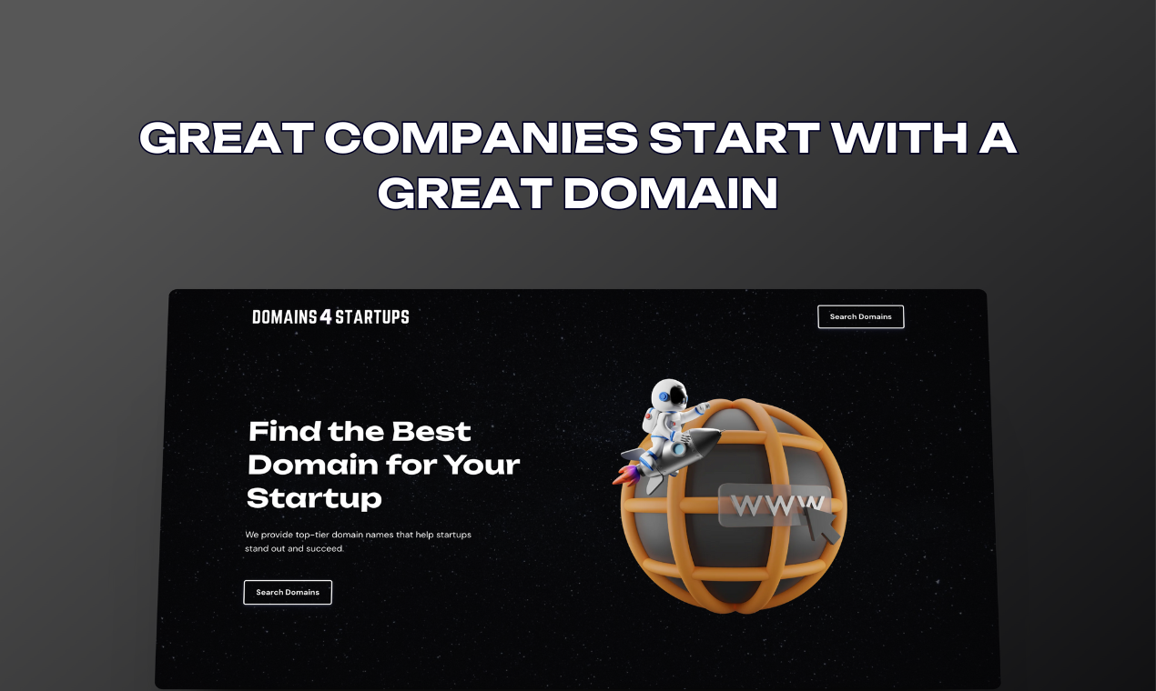 startuptile Domains 4 Startups-Handpick. Get. Grow - Find the best domain for your startup