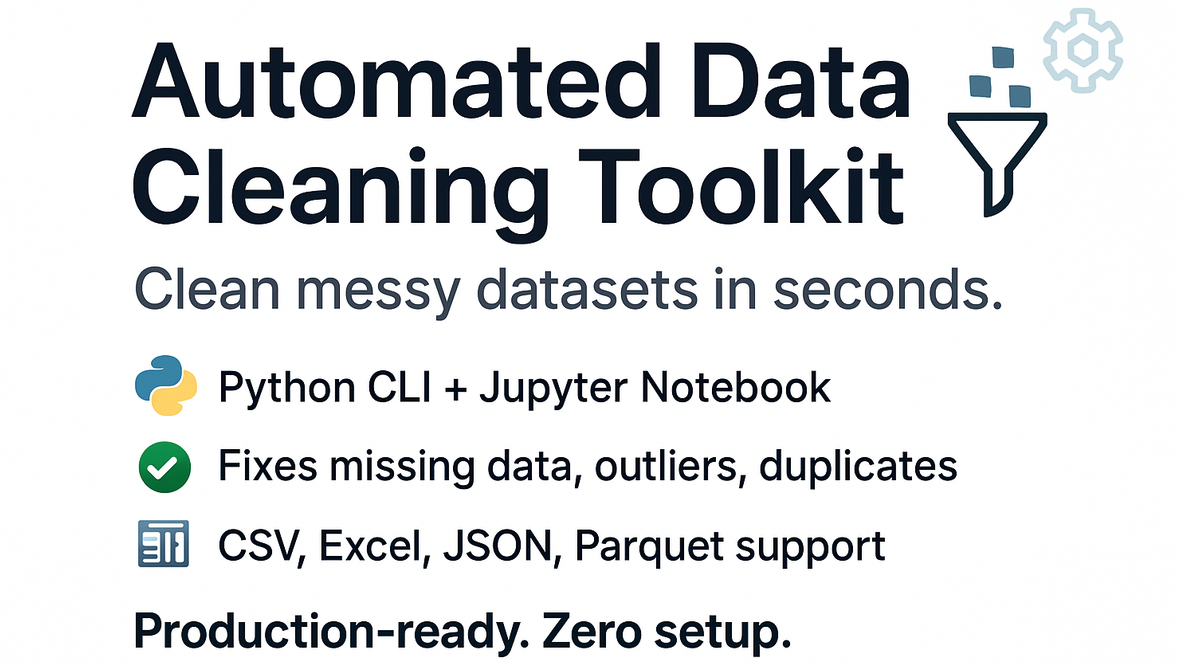 Toolkit automatizzato per la pulizia dei dati - Clean Messy CSV, Excel, Json con una sceneggiatura Python media 1