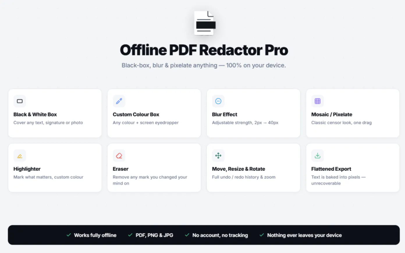 Offline PDF & Image Redactor gallery image