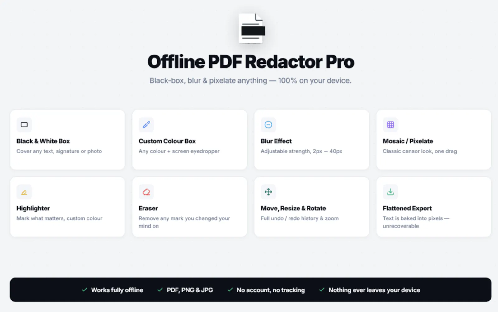 Offline PDF & Image Redactor screenshot 1