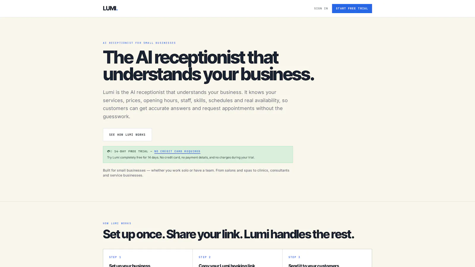 Lumi Receptionist screenshot 1