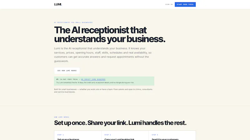 Lumi Receptionist screenshot 1