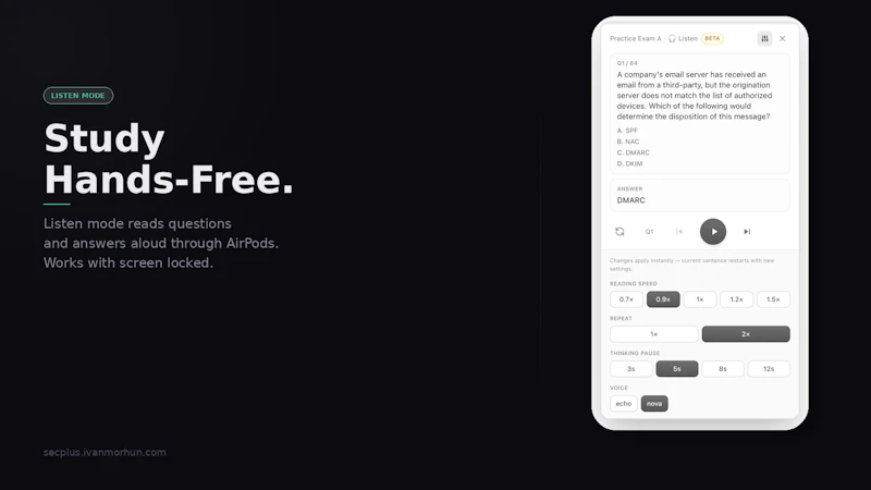 SecPlus Study — Free Security+ App screenshot 2