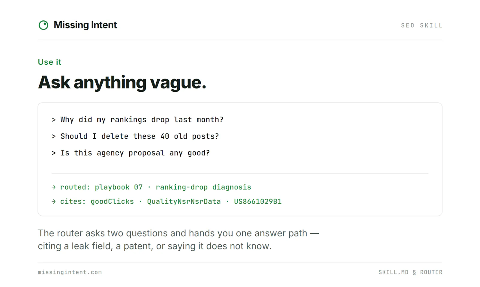 SEO Skill by Missing Intent screenshot 4