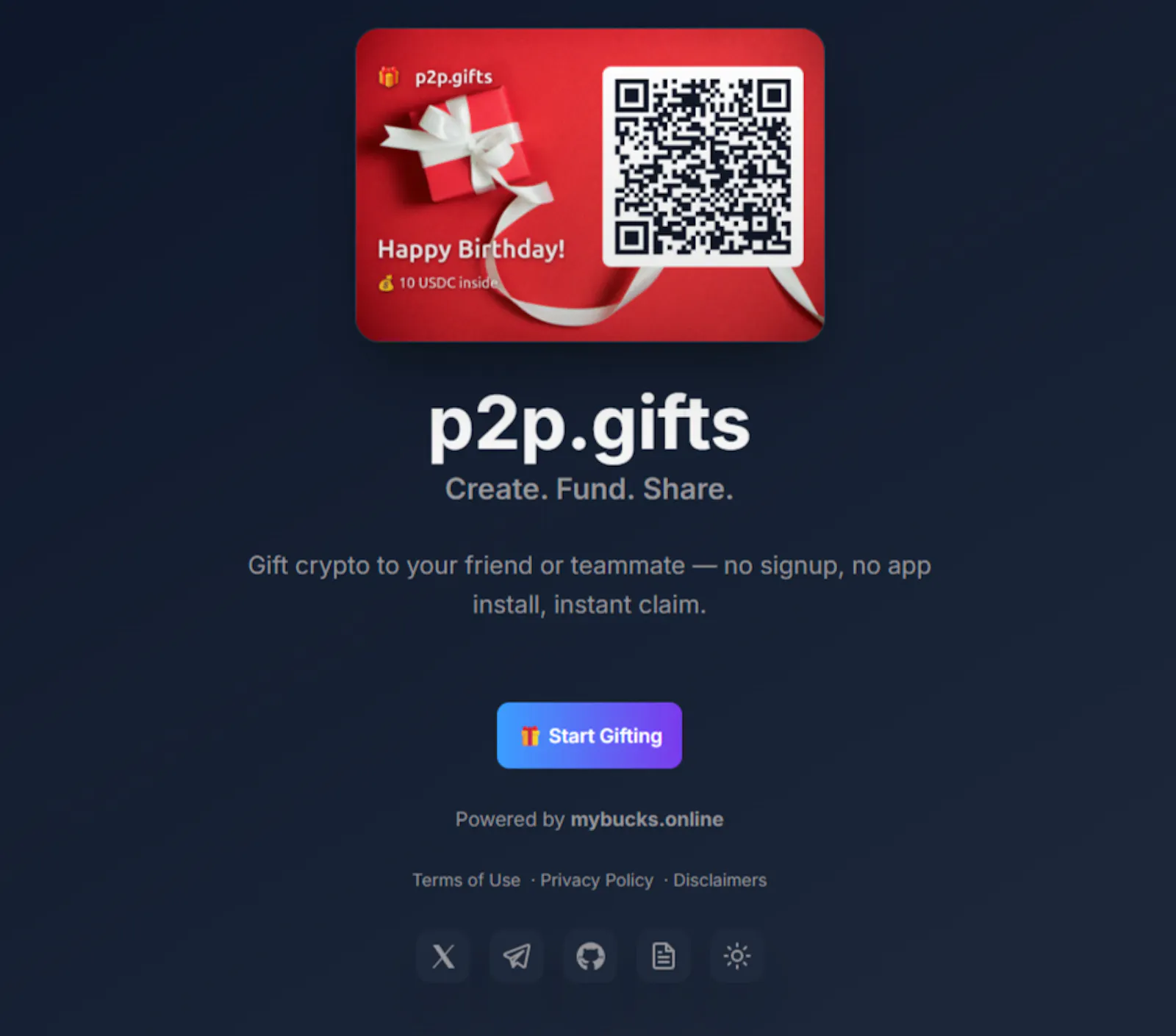 p2p.gifts screenshot 3