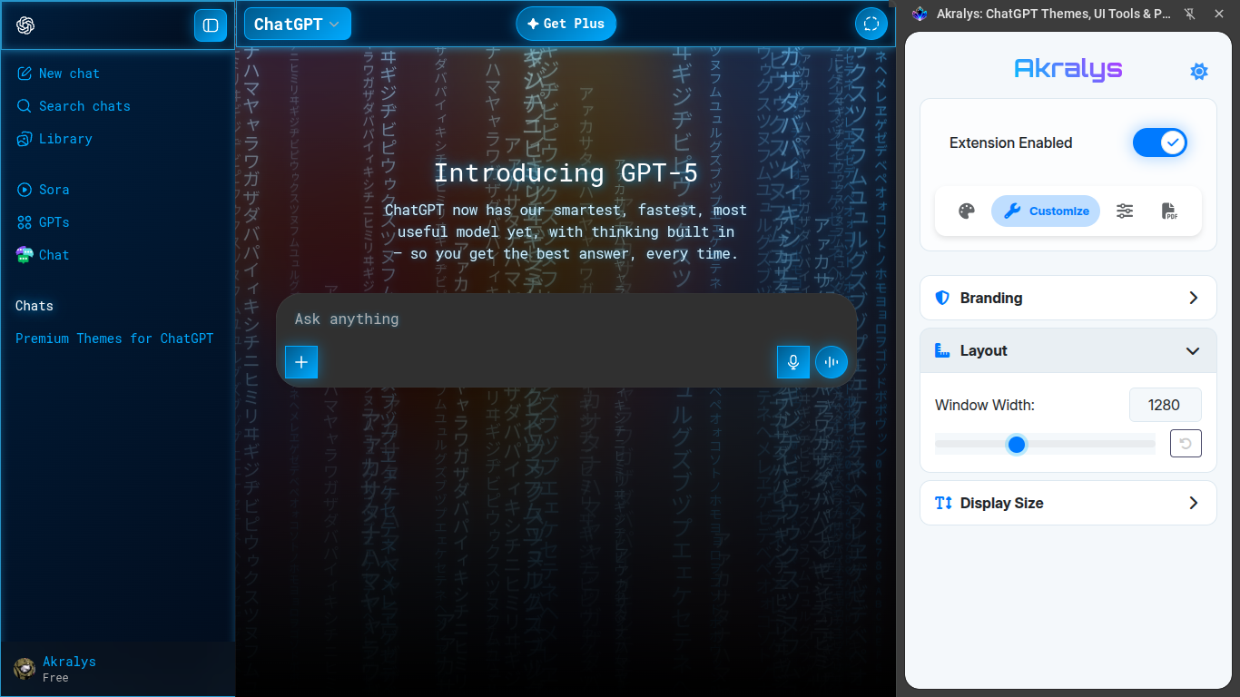 Media Tema Custom Chatgpt, Alat UI & PDF 1