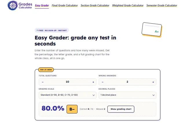 Grades Calculator gallery image