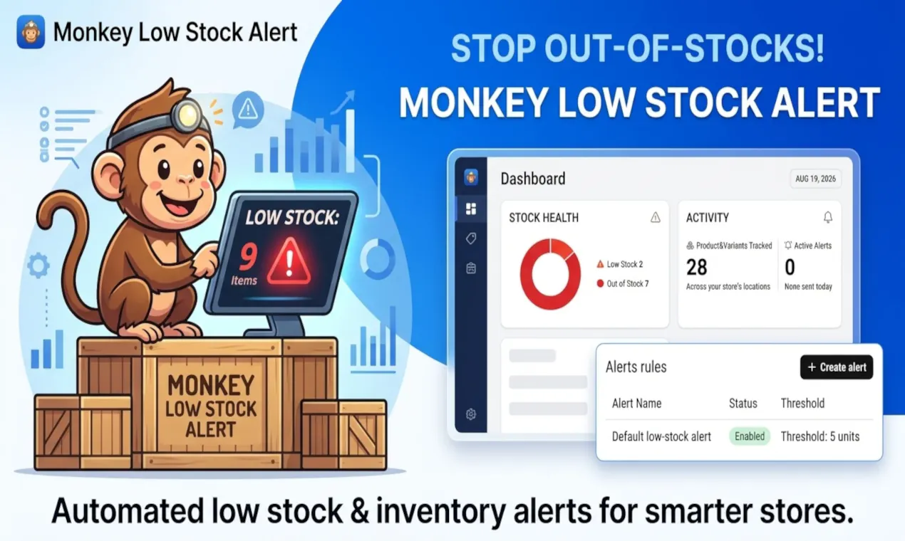 Low Stock Alert - Shopify App  gallery image