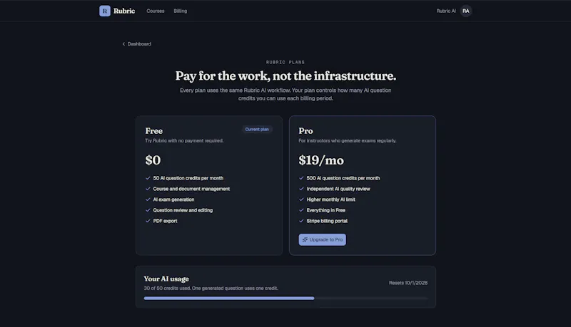 Rubric AI Exams screenshot 6