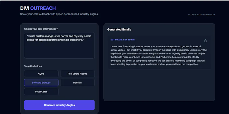 DIVI OUTREACH screenshot 3