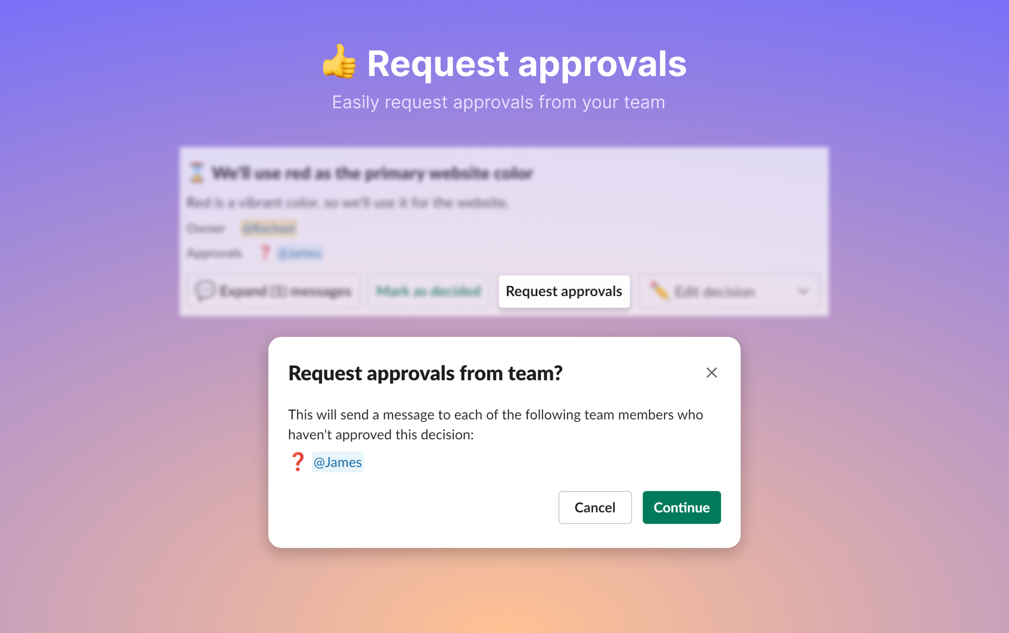 ตัวติดตามการตัดสินใจสำหรับ Slack - ตัดสินใจอย่างมั่นใจกับบริบททั้งหมดที่คุณต้องการ media 2