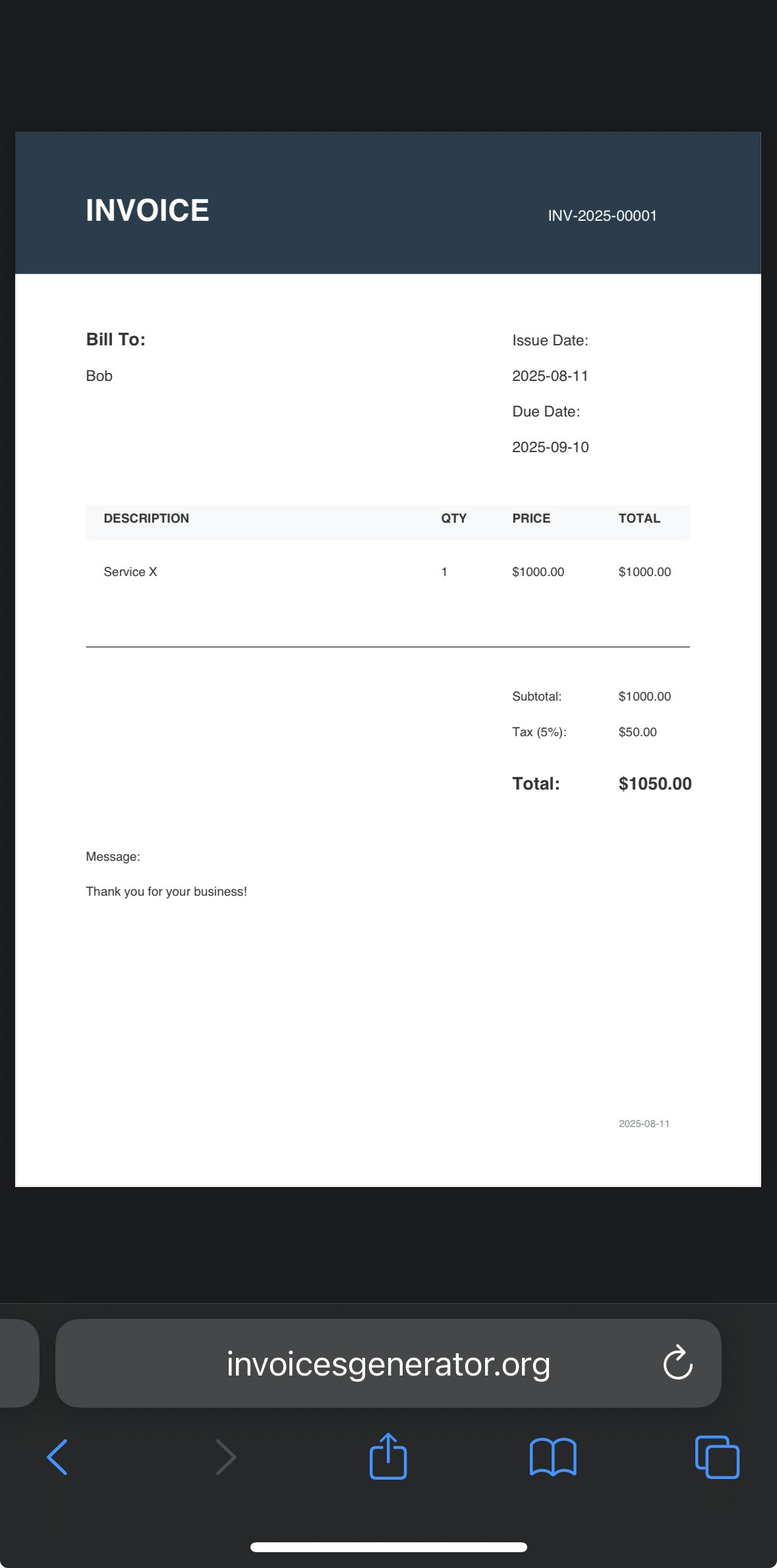 Free Invoice Generator gallery image