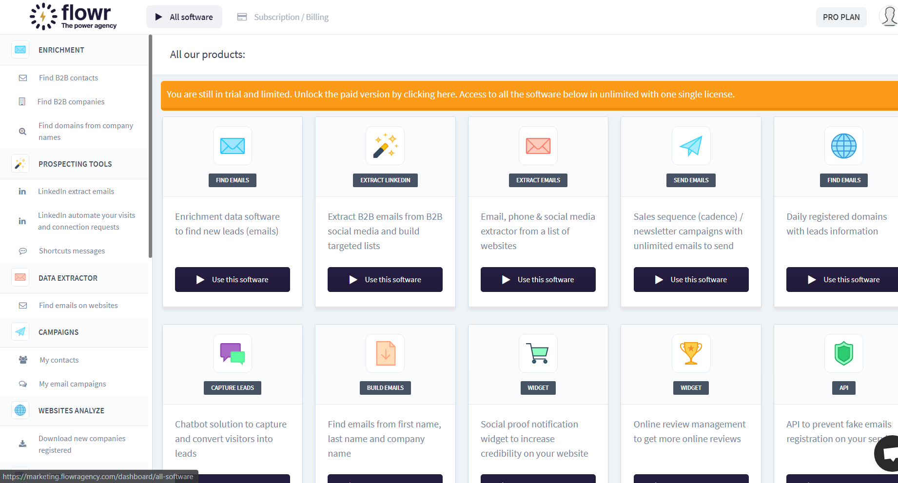 Flowr Growth Suite - Marketing tools gallery image