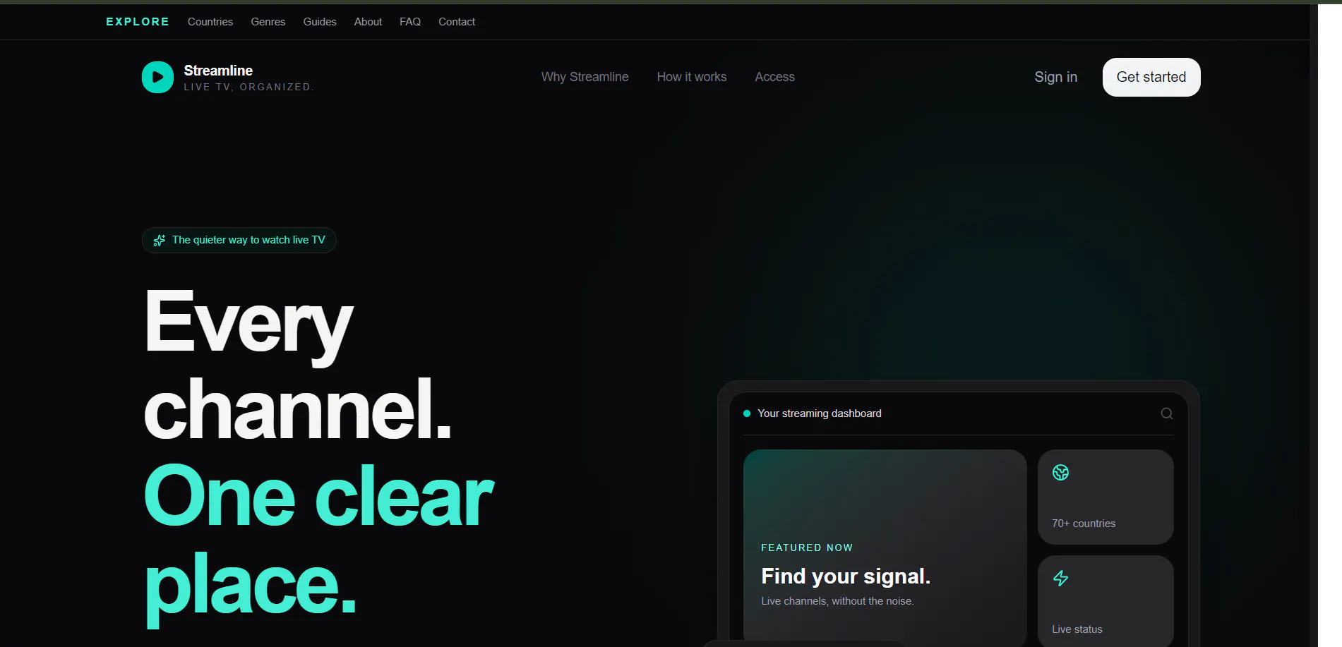 Streamline — Live TV, organized. gallery image
