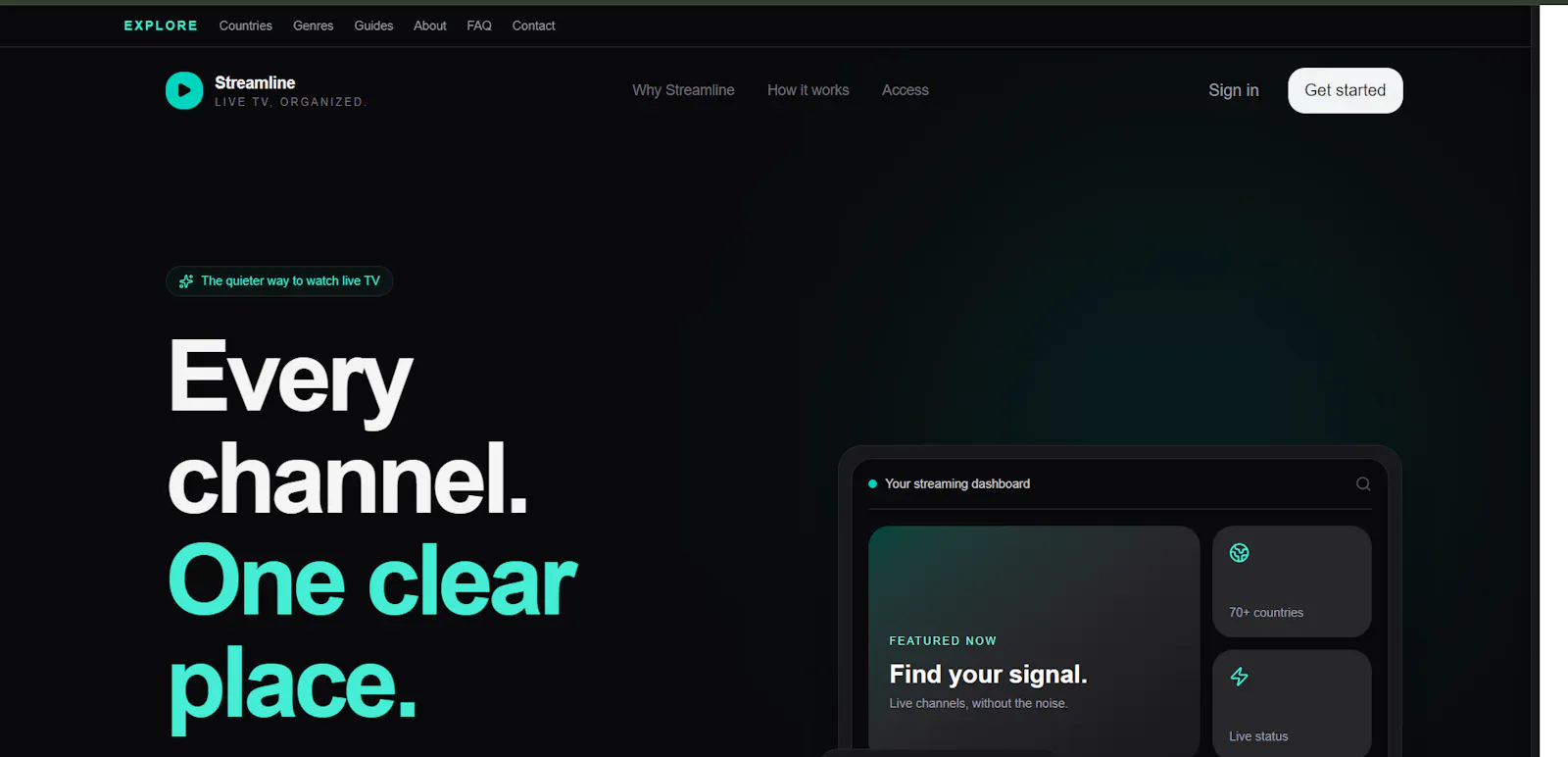Streamline — Live TV, organized. screenshot 2