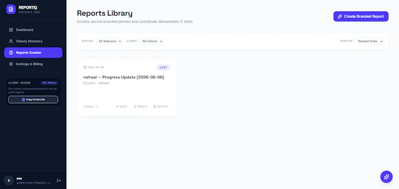 ReportIQ screenshot 2