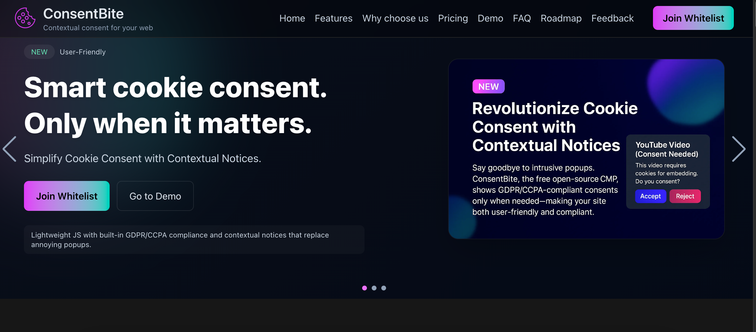 وسائط ConsentBite - موافقة ملفات تعريف الارتباط الذكية ، فقط عند الحاجة 1