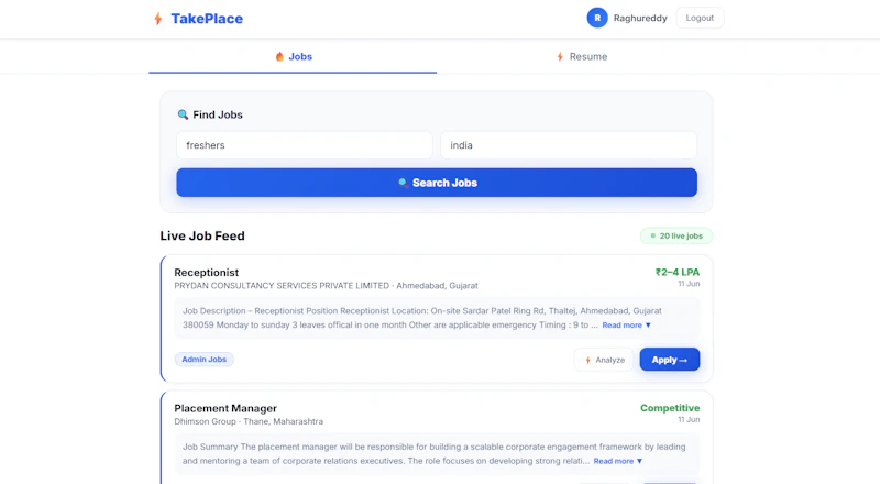 TakePlace screenshot 2
