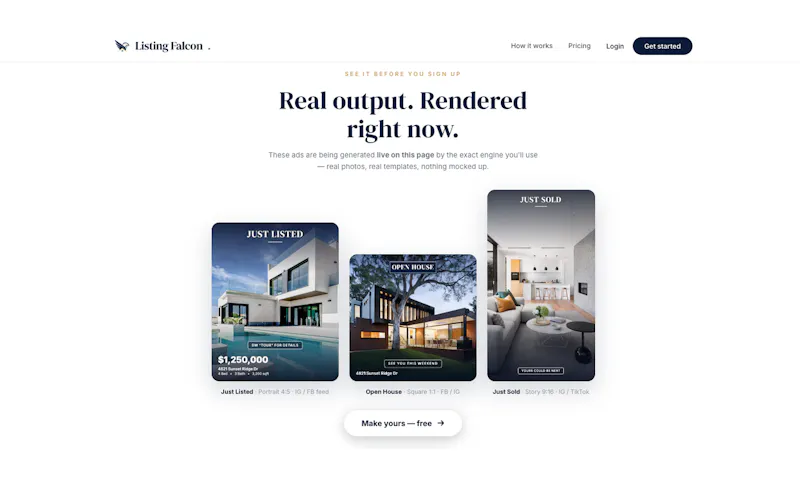 Listing Falcon screenshot 3