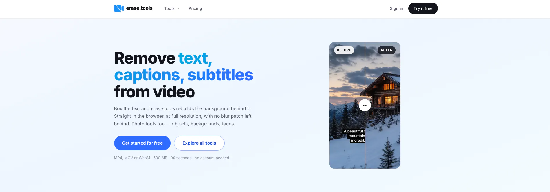 erase.tools — Remove Text From Video gallery image