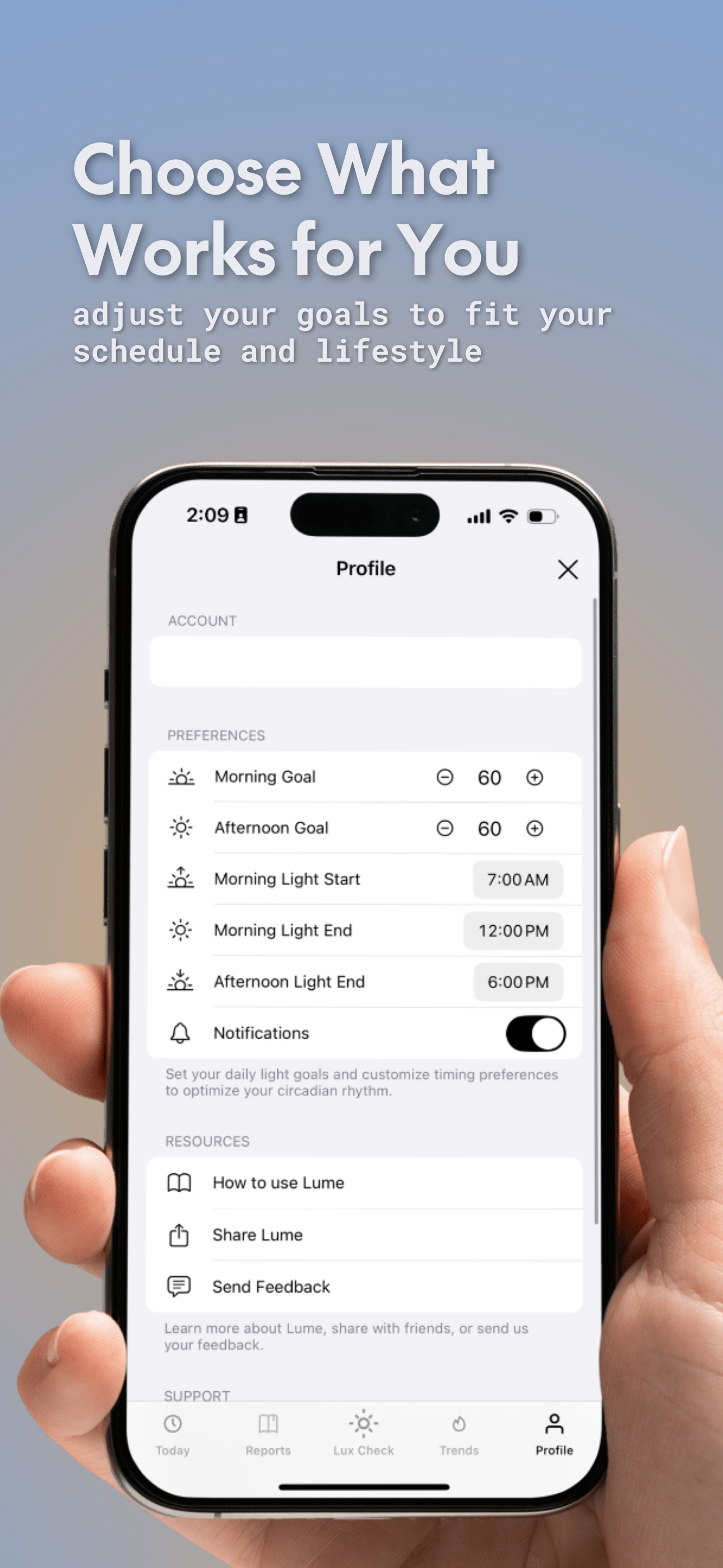 Lume: Light Tracker - Rastree su luz solar, optimice su salud media 5