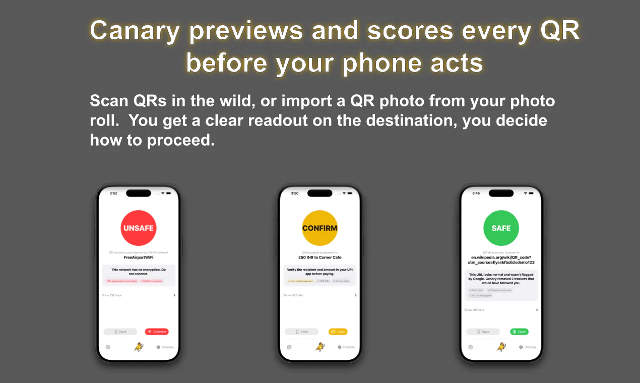 Canary - A QR safety scanner gallery image