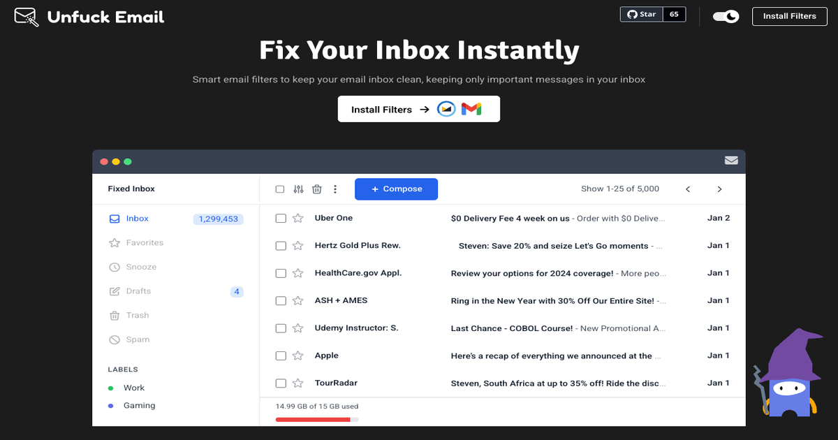 Unfuck Email • Fix your inbox instantly gallery image