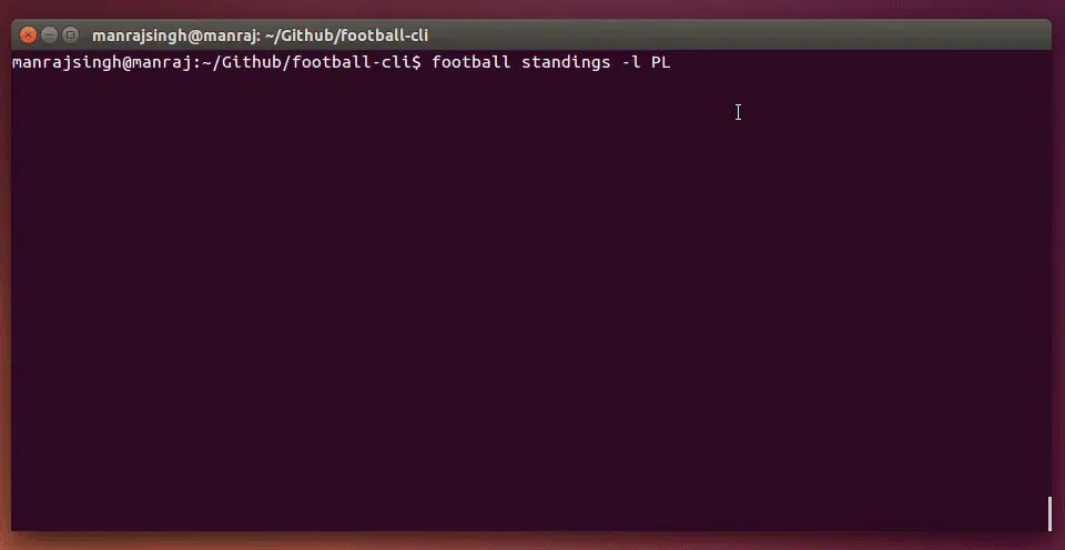 Football CLI