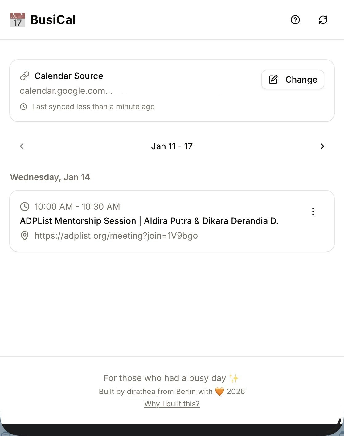 BusiCal - Screenshot 2 showing product features and functionality
