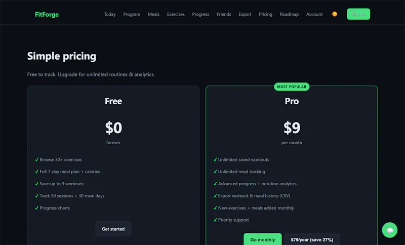 FitForge screenshot 5