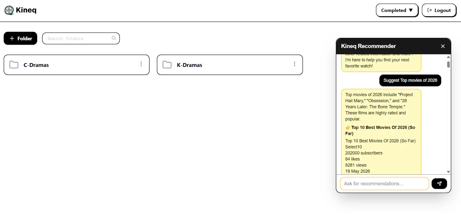 Kineq screenshot 6