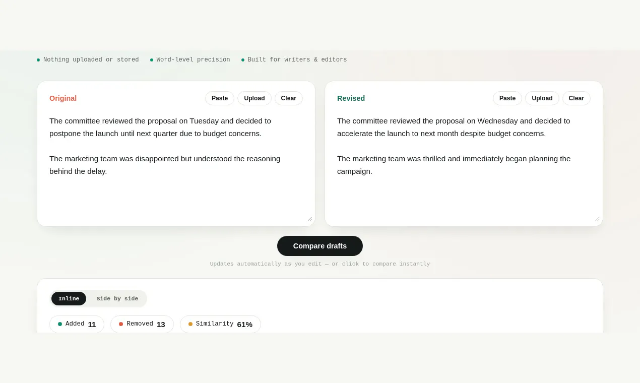 Draft Diff & Revision Checker gallery image