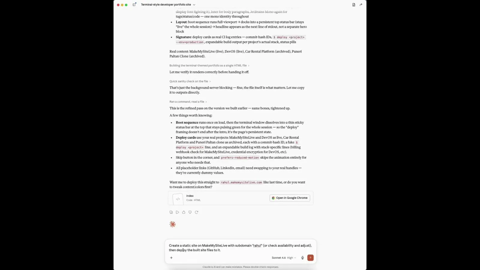 MakeMySiteLive screenshot 1 (video preview)