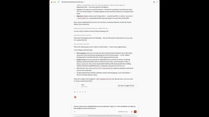 MakeMySiteLive screenshot 1 (video preview)
