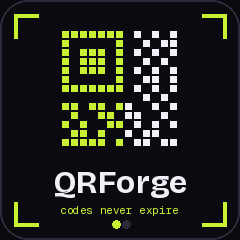 QRForge — Free Lifetime - Product Hunt launch logo and brand identity