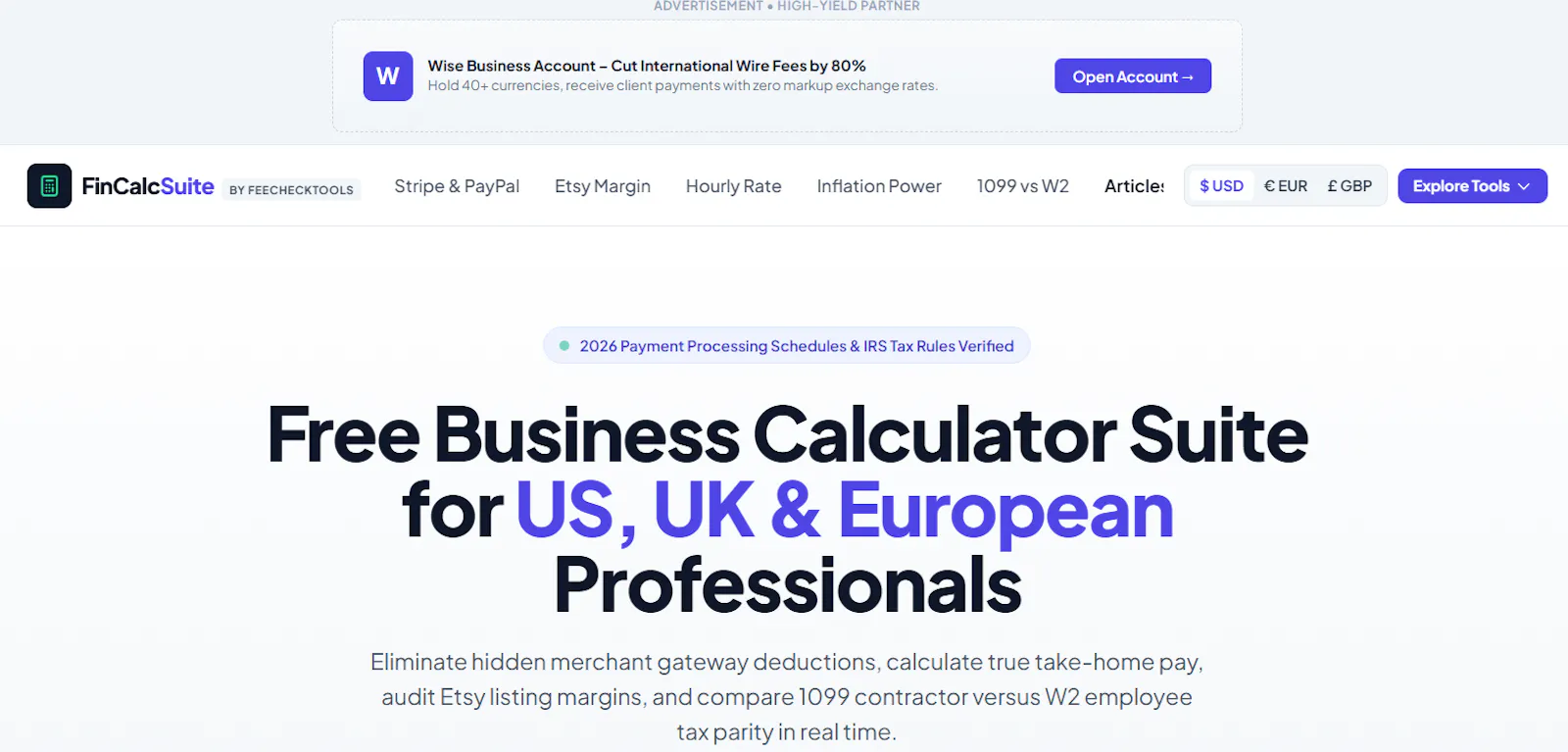 FeeCheckTools – FinCalc Suite screenshot 1