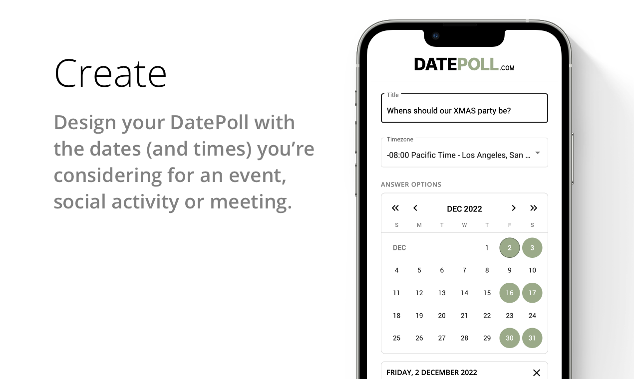 DatePoll.com - Не знаю когда, решайте с опросом даты медиа 1