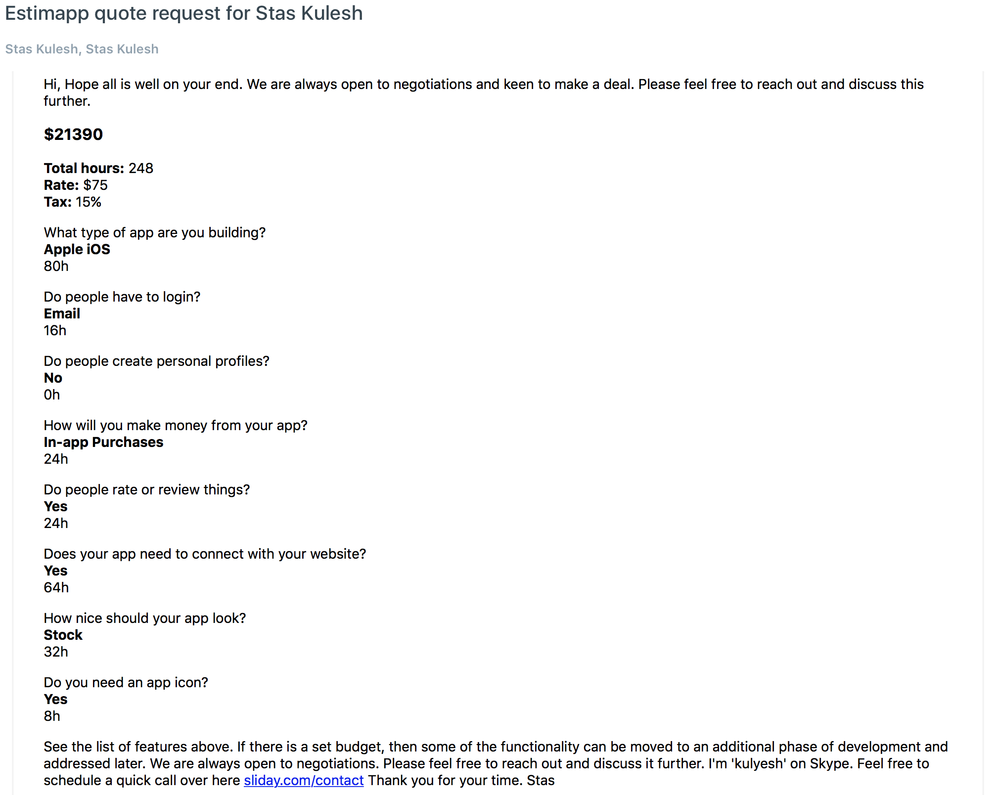 Estimapp gallery image