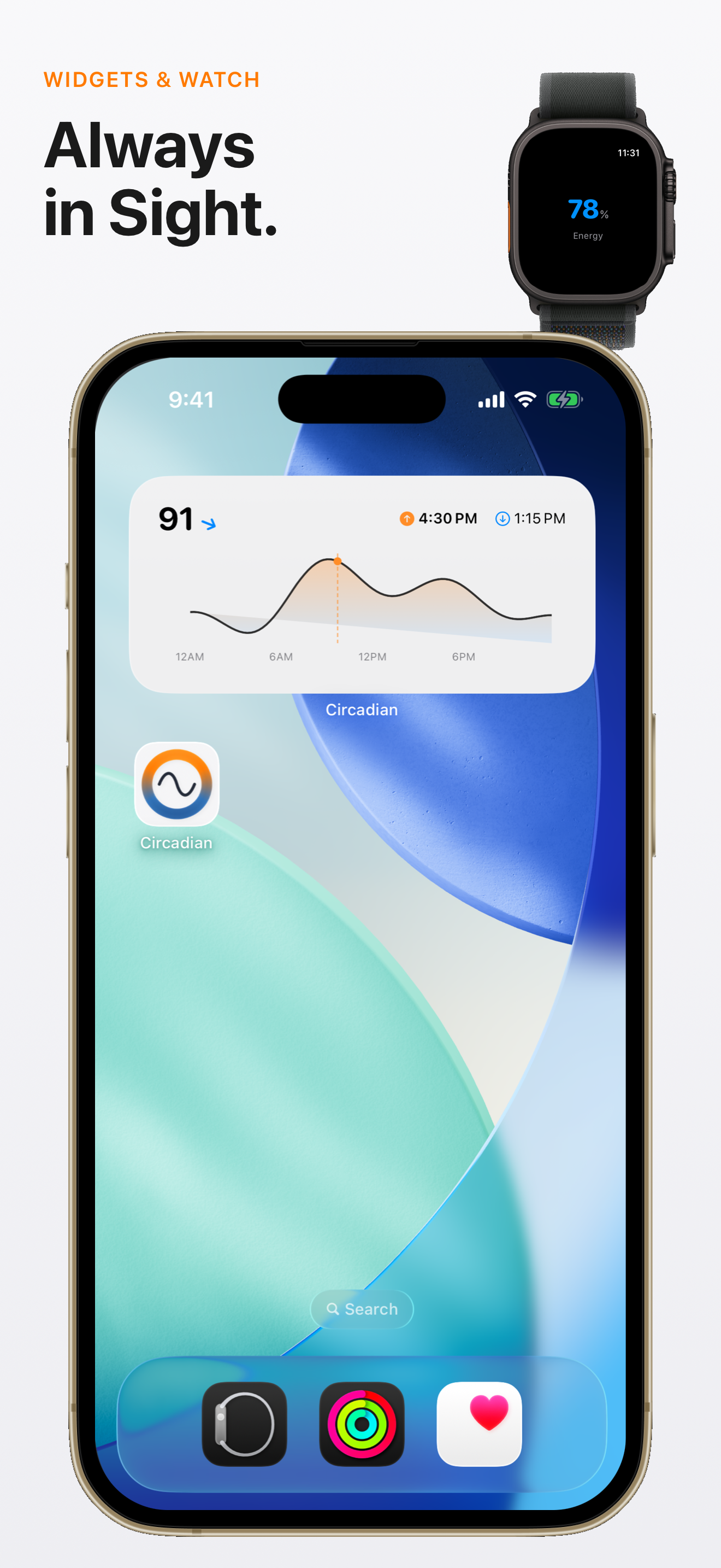 Circadian Energy - Screenshot 4 showing product features and functionality